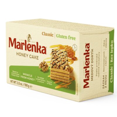 Tort Marlenka Clasic 100g – Fără Gluten, cu Miere Naturală și Nuci – Gust Autentic și Delicios
