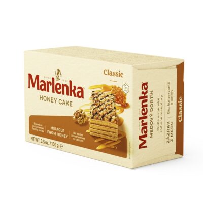 Tort Marlenka Clasic cu Miere și Nucă 100g – Gust Autentic, Rețetă Tradițională