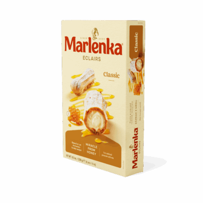 Eclaire Marlenka cu Cremă de Vanilie 230g – Desert Fără Conservanți, cu Miere Naturală și Gust Autentic