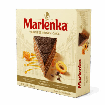 Tort Marlenka Viennese 800g – Deliciu cu Miere Naturală, Gem de Caise și Glazură de Cacao