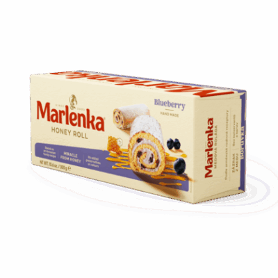 Ruladă Marlenka cu Miere și Afine 300g – Desert Fără Conservanți, Gust Autentic și Ingrediente Naturale